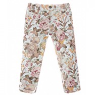 утепленные джинсы для девочки цветочный принт Москва сколько стоит, цена, фото